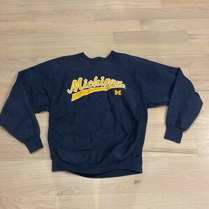 Vintage Navy Michigan Crewneck Sweatshirt